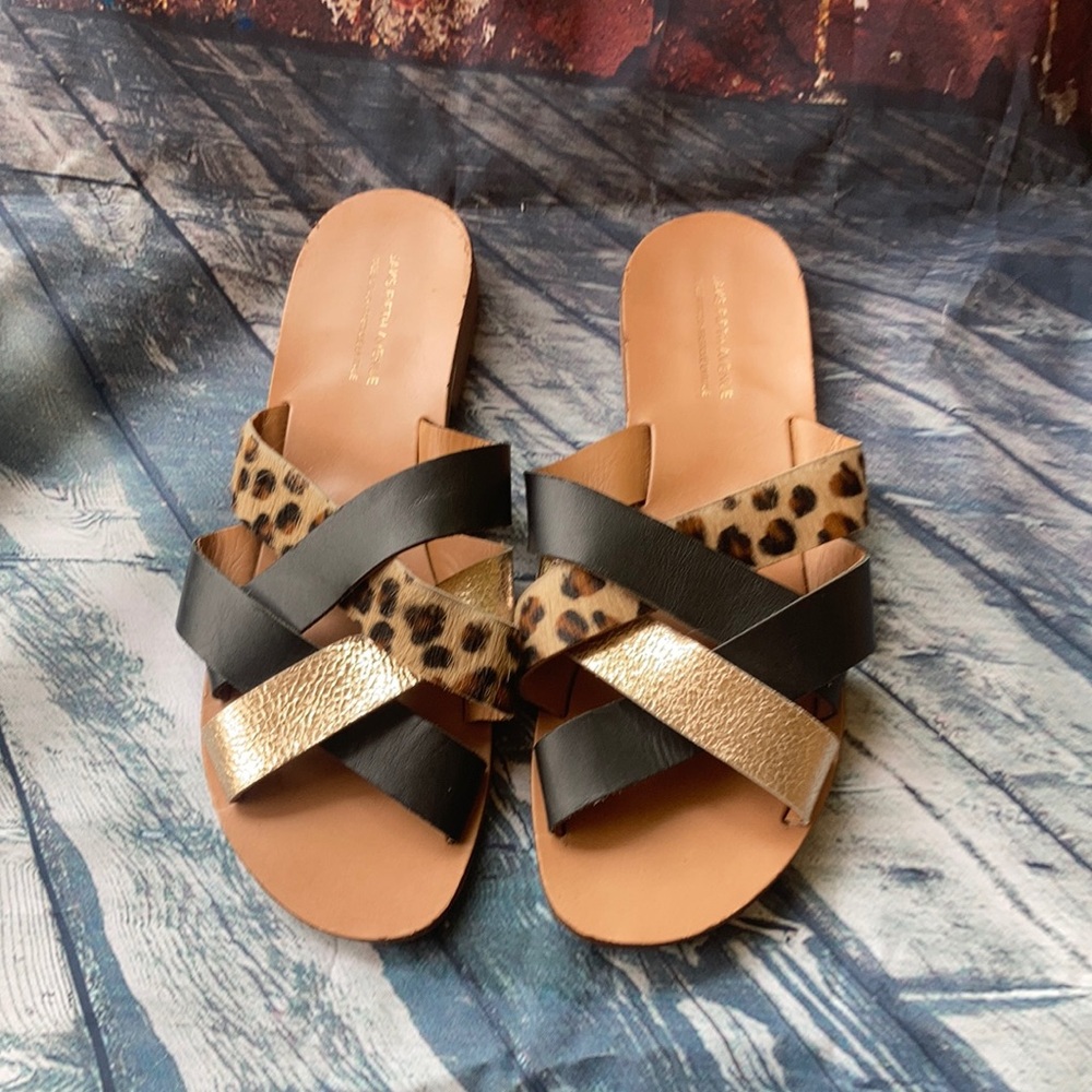 Saks Fifth Avenue| ONLY AT SAKS Animal Print Malachite Women's Sandals| Sz 8